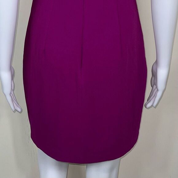 Trina Turk Magenta High Neck Peekaboo Cocktail Dress - Picture 10 of 13